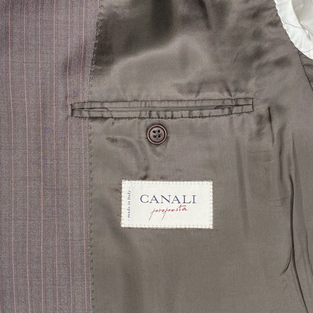 Canali Proposta Men's Pura Lana Woolmark Blazer Italy Wool Sport Coat US 46 Gray